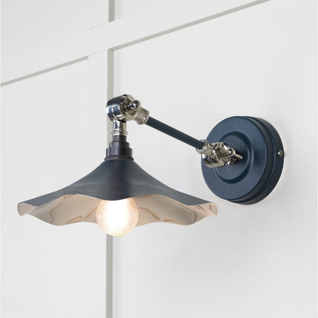 This is an image showing From The Anvil - Smooth Nickel Flora Wall Light in Dusk available from T.H Wiggans Architectural Ironmongery in Kendal, quick delivery and discounted prices