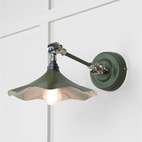 This is an image showing From The Anvil - Smooth Nickel Flora Wall Light in Heath available from T.H Wiggans Architectural Ironmongery in Kendal, quick delivery and discounted prices