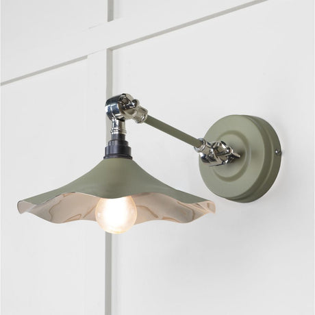 This is an image showing From The Anvil - Smooth Nickel Flora Wall Light in Tump available from T.H Wiggans Architectural Ironmongery in Kendal, quick delivery and discounted prices