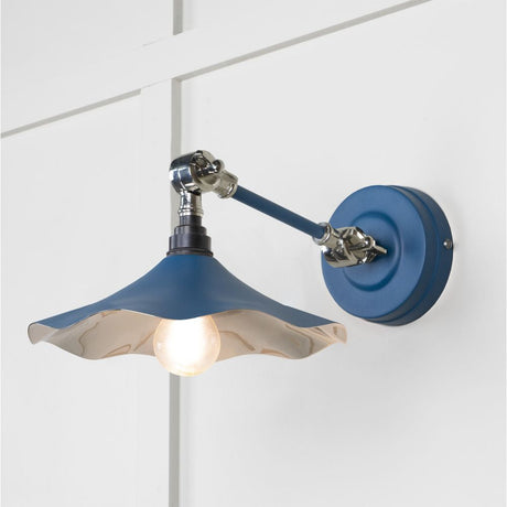 This is an image showing From The Anvil - Smooth Nickel Flora Wall Light in Upstream available from T.H Wiggans Architectural Ironmongery in Kendal, quick delivery and discounted prices