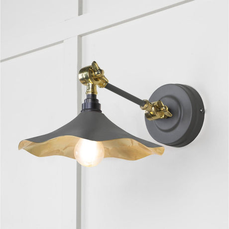 This is an image showing From The Anvil - Smooth Brass Flora Wall Light in Bluff available from T.H Wiggans Architectural Ironmongery in Kendal, quick delivery and discounted prices