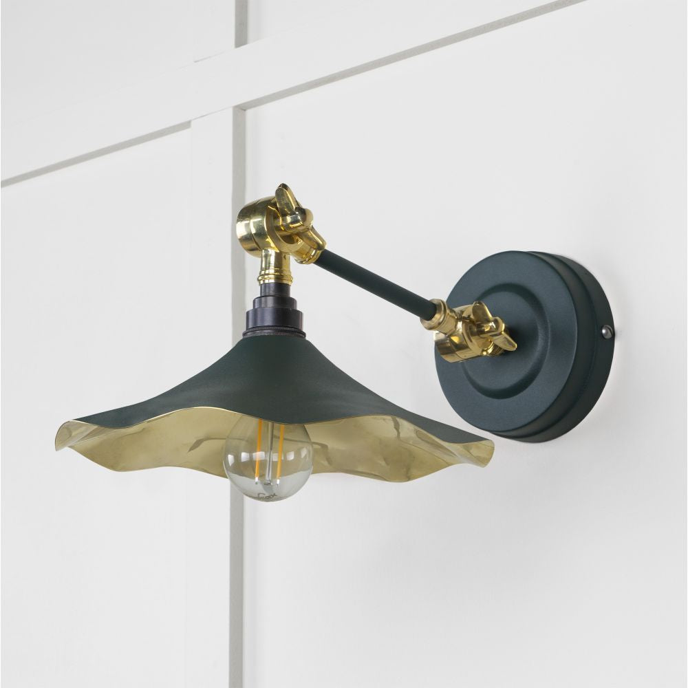 This is an image showing From The Anvil - Smooth Brass Flora Wall Light in Dingle available from T.H Wiggans Architectural Ironmongery in Kendal, quick delivery and discounted prices