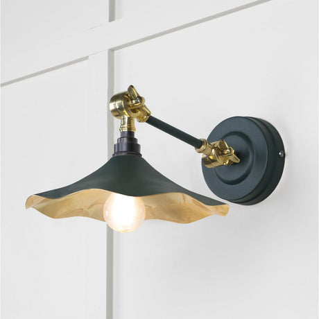 This is an image showing From The Anvil - Smooth Brass Flora Wall Light in Dingle available from T.H Wiggans Architectural Ironmongery in Kendal, quick delivery and discounted prices