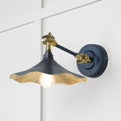 This is an image showing From The Anvil - Smooth Brass Flora Wall Light in Dusk available from T.H Wiggans Architectural Ironmongery in Kendal, quick delivery and discounted prices