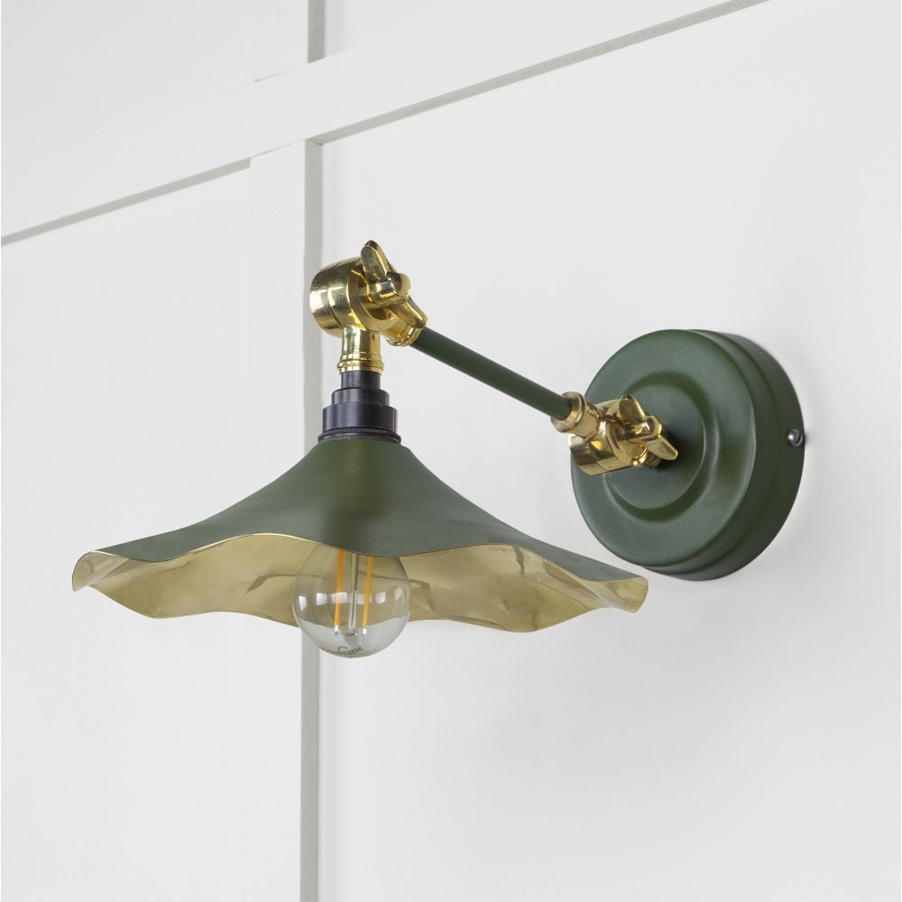 This is an image showing From The Anvil - Smooth Brass Flora Wall Light in Heath available from T.H Wiggans Architectural Ironmongery in Kendal, quick delivery and discounted prices
