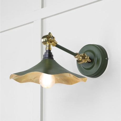 This is an image showing From The Anvil - Smooth Brass Flora Wall Light in Heath available from T.H Wiggans Architectural Ironmongery in Kendal, quick delivery and discounted prices