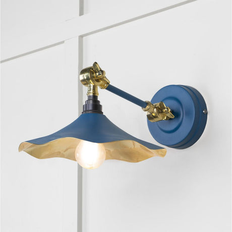 This is an image showing From The Anvil - Smooth Brass Flora Wall Light in Upstream available from T.H Wiggans Architectural Ironmongery in Kendal, quick delivery and discounted prices