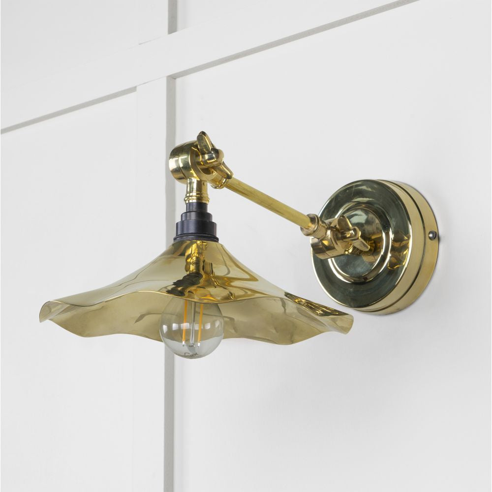 This is an image showing From The Anvil - Smooth Brass Flora Wall Light available from T.H Wiggans Architectural Ironmongery in Kendal, quick delivery and discounted prices