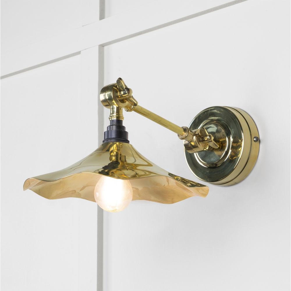 This is an image showing From The Anvil - Smooth Brass Flora Wall Light available from T.H Wiggans Architectural Ironmongery in Kendal, quick delivery and discounted prices