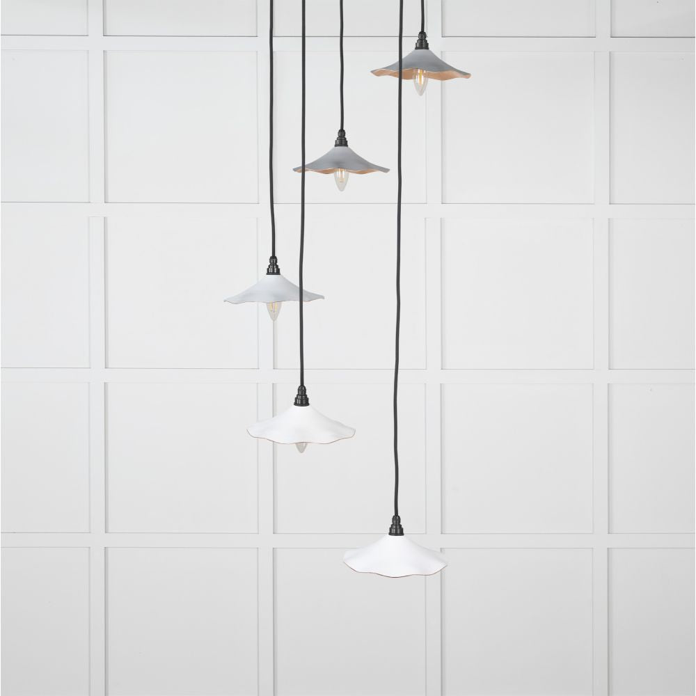 This is an image showing From The Anvil - Smooth Copper Flora Cluster Pendant in Flock available from T.H Wiggans Architectural Ironmongery in Kendal, quick delivery and discounted prices
