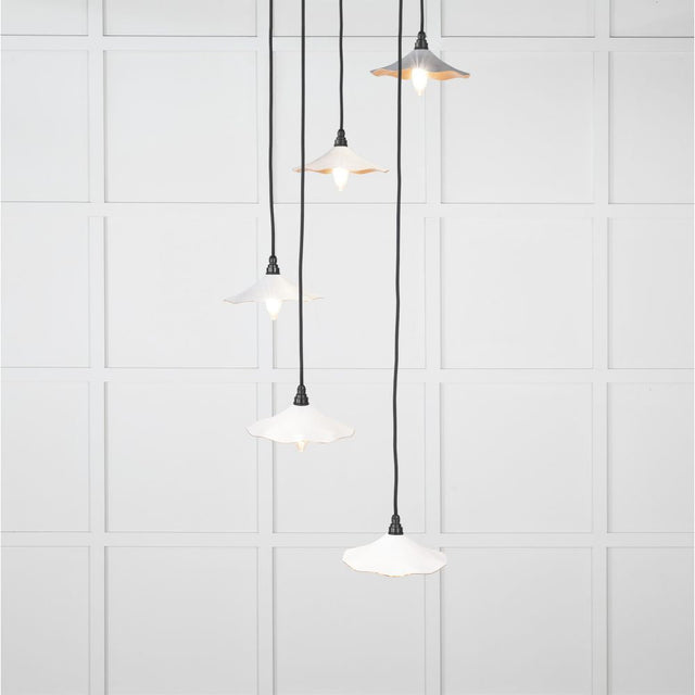 This is an image showing From The Anvil - Smooth Copper Flora Cluster Pendant in Flock available from T.H Wiggans Architectural Ironmongery in Kendal, quick delivery and discounted prices