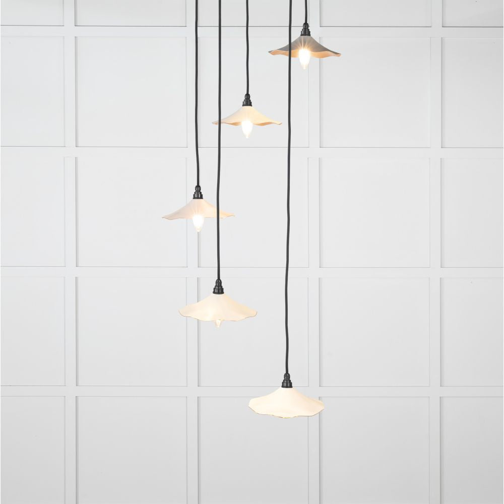 This is an image showing From The Anvil - Smooth Copper Flora Cluster Pendant in Teasel available from T.H Wiggans Architectural Ironmongery in Kendal, quick delivery and discounted prices