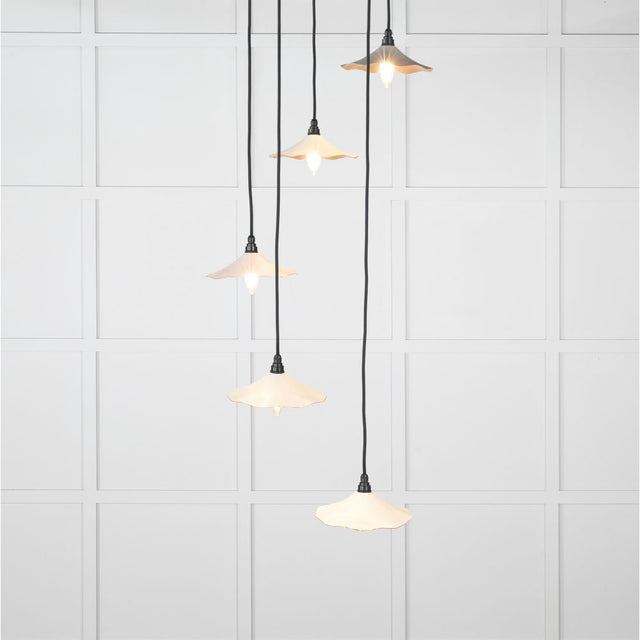 This is an image showing From The Anvil - Smooth Copper Flora Cluster Pendant in Teasel available from T.H Wiggans Architectural Ironmongery in Kendal, quick delivery and discounted prices