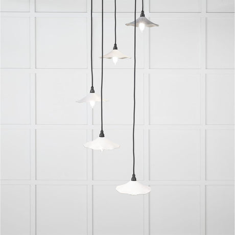This is an image showing From The Anvil - Smooth Nickel Flora Cluster Pendant in Flock available from T.H Wiggans Architectural Ironmongery in Kendal, quick delivery and discounted prices