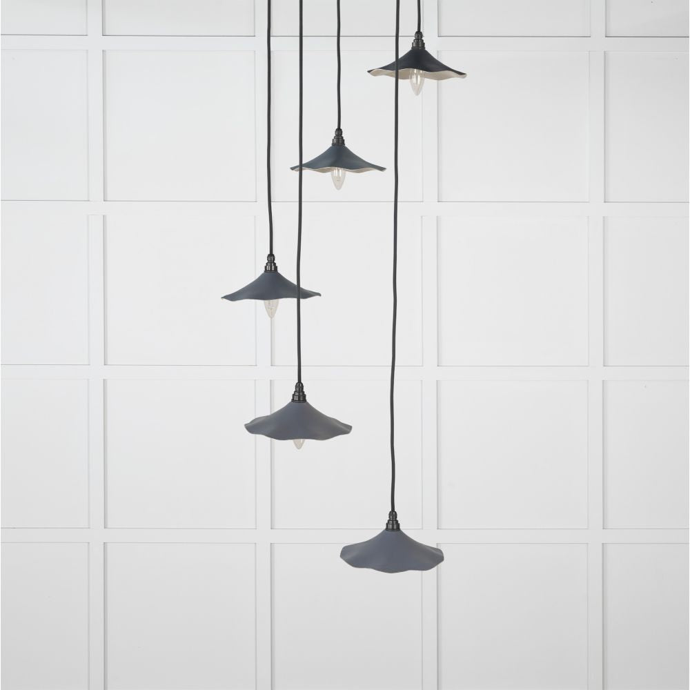 This is an image showing From The Anvil - Smooth Nickel Flora Cluster Pendant in Slate available from T.H Wiggans Architectural Ironmongery in Kendal, quick delivery and discounted prices
