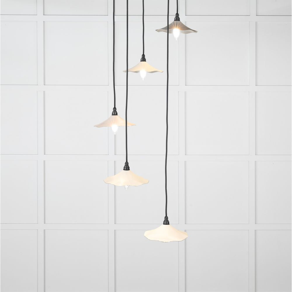 This is an image showing From The Anvil - Smooth Nickel Flora Cluster Pendant in Teasel available from T.H Wiggans Architectural Ironmongery in Kendal, quick delivery and discounted prices