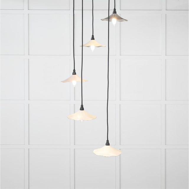 This is an image showing From The Anvil - Smooth Nickel Flora Cluster Pendant in Teasel available from T.H Wiggans Architectural Ironmongery in Kendal, quick delivery and discounted prices
