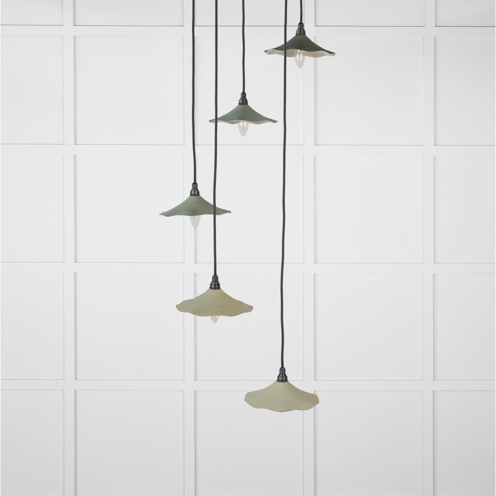 This is an image showing From The Anvil - Smooth Nickel Flora Cluster Pendant in Tump available from T.H Wiggans Architectural Ironmongery in Kendal, quick delivery and discounted prices