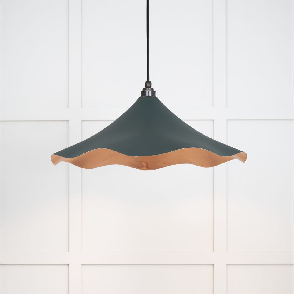 This is an image showing From The Anvil - Smooth Copper Flora Pendant in Dingle available from T.H Wiggans Architectural Ironmongery in Kendal, quick delivery and discounted prices
