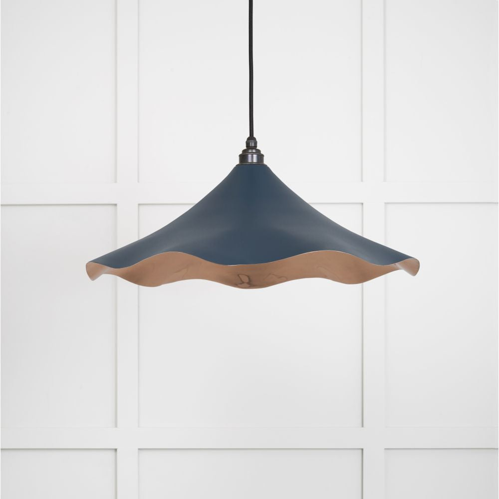 This is an image showing From The Anvil - Smooth Copper Flora Pendant in Dusk available from T.H Wiggans Architectural Ironmongery in Kendal, quick delivery and discounted prices
