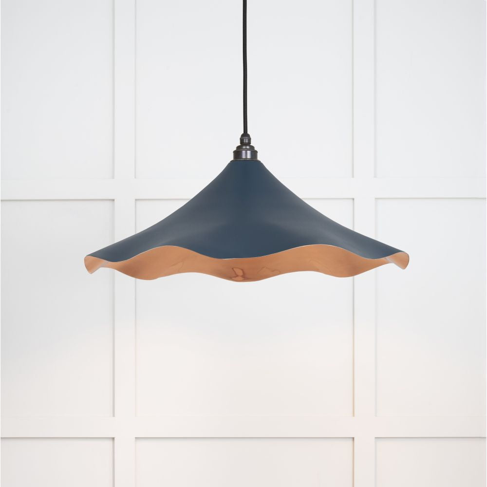 This is an image showing From The Anvil - Smooth Copper Flora Pendant in Dusk available from T.H Wiggans Architectural Ironmongery in Kendal, quick delivery and discounted prices