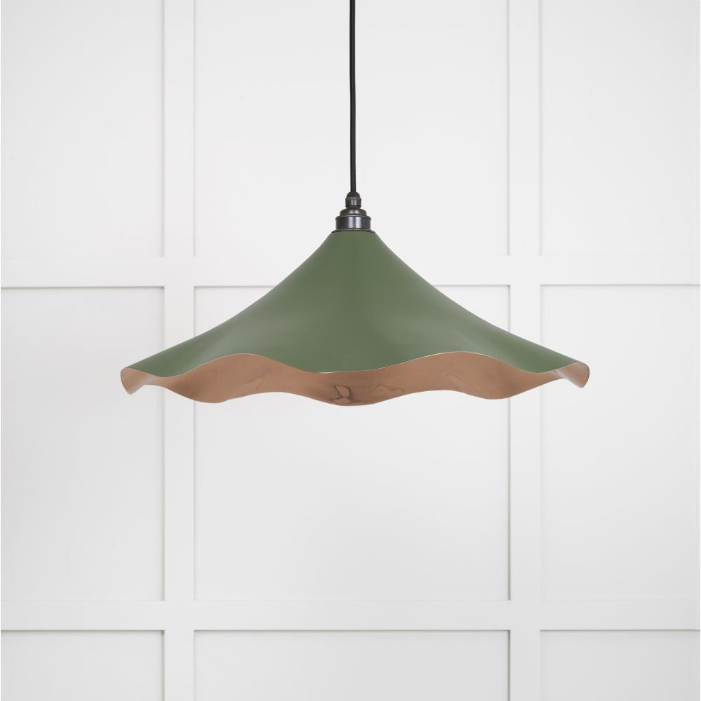 This is an image showing From The Anvil - Smooth Copper Flora Pendant in Heath available from T.H Wiggans Architectural Ironmongery in Kendal, quick delivery and discounted prices