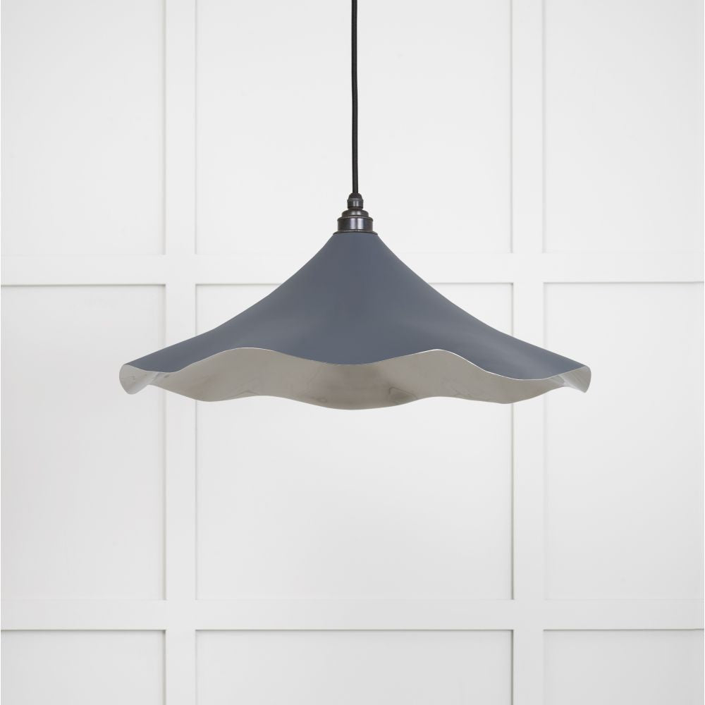 This is an image showing From The Anvil - Smooth Nickel Flora Pendant in Slate available from T.H Wiggans Architectural Ironmongery in Kendal, quick delivery and discounted prices