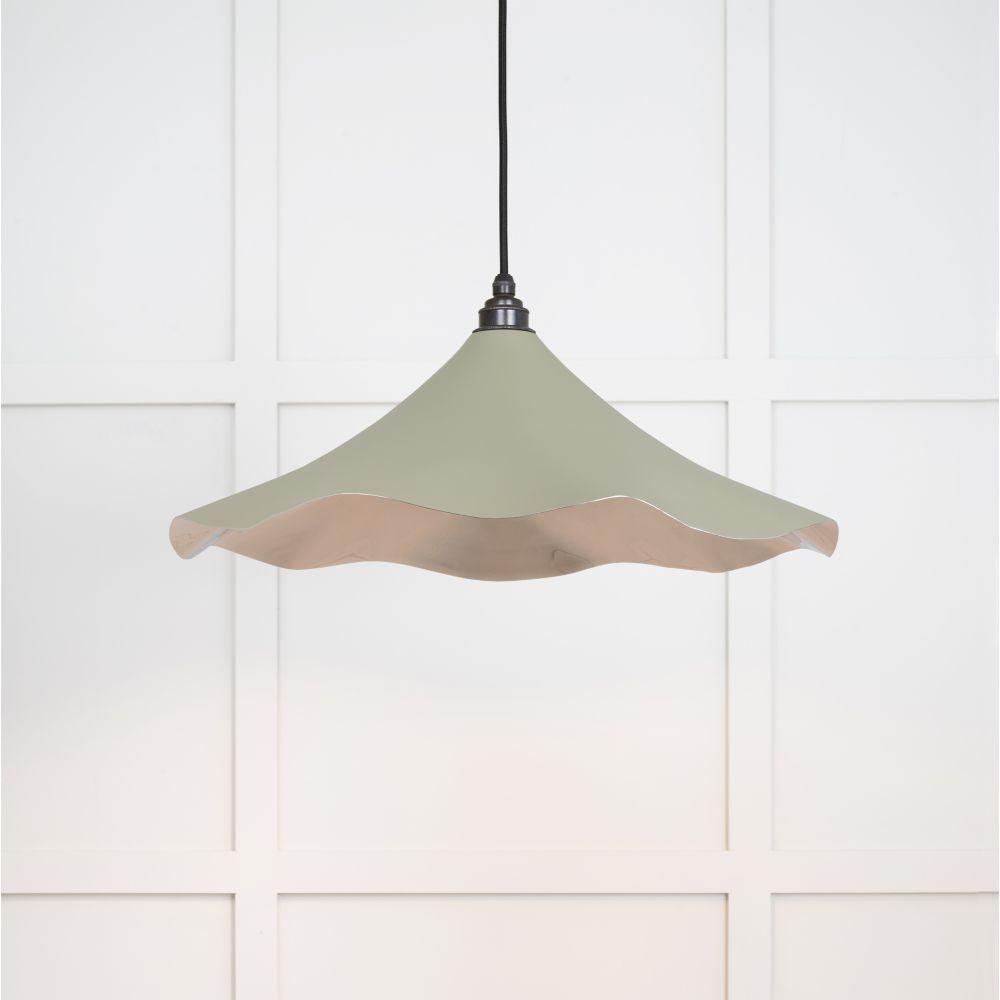 This is an image showing From The Anvil - Smooth Nickel Flora Pendant in Tump available from T.H Wiggans Architectural Ironmongery in Kendal, quick delivery and discounted prices