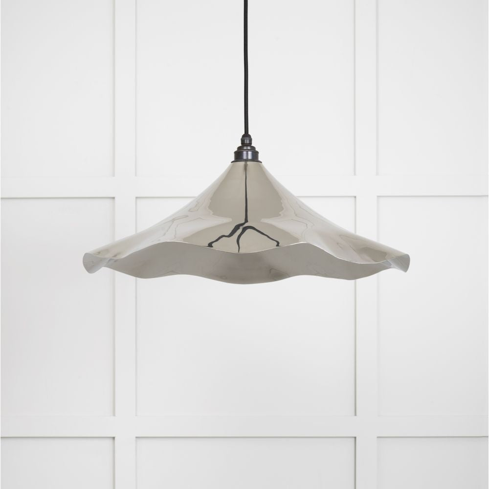 This is an image showing From The Anvil - Smooth Nickel Flora Pendant available from T.H Wiggans Architectural Ironmongery in Kendal, quick delivery and discounted prices