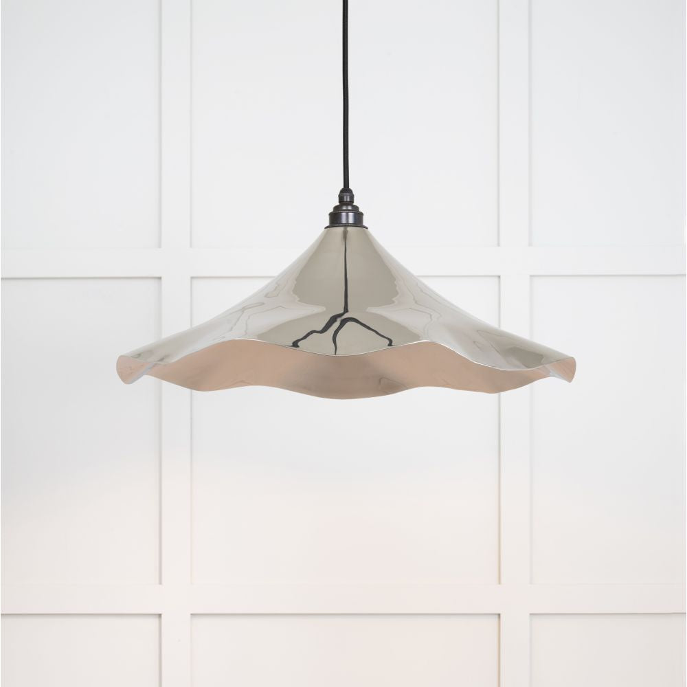 This is an image showing From The Anvil - Smooth Nickel Flora Pendant available from T.H Wiggans Architectural Ironmongery in Kendal, quick delivery and discounted prices