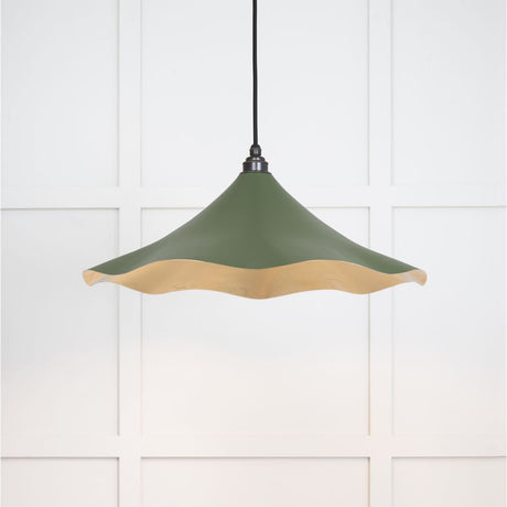 This is an image showing From The Anvil - Smooth Brass Flora Pendant in Heath available from T.H Wiggans Architectural Ironmongery in Kendal, quick delivery and discounted prices