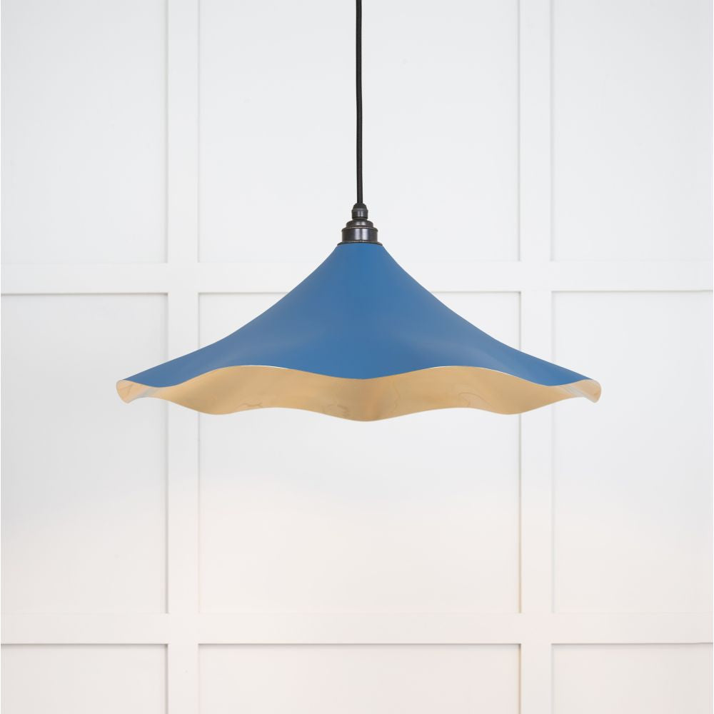 This is an image showing From The Anvil - Smooth Brass Flora Pendant in Upstream available from T.H Wiggans Architectural Ironmongery in Kendal, quick delivery and discounted prices