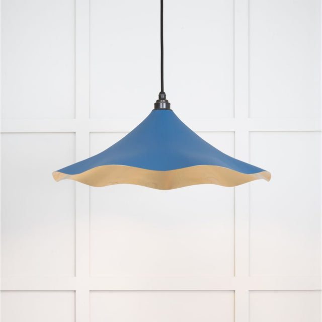 This is an image showing From The Anvil - Smooth Brass Flora Pendant in Upstream available from T.H Wiggans Architectural Ironmongery in Kendal, quick delivery and discounted prices