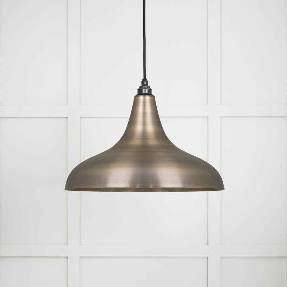 This is an image showing From The Anvil - Aged Brass Frankley Pendant available from T.H Wiggans Architectural Ironmongery in Kendal, quick delivery and discounted prices