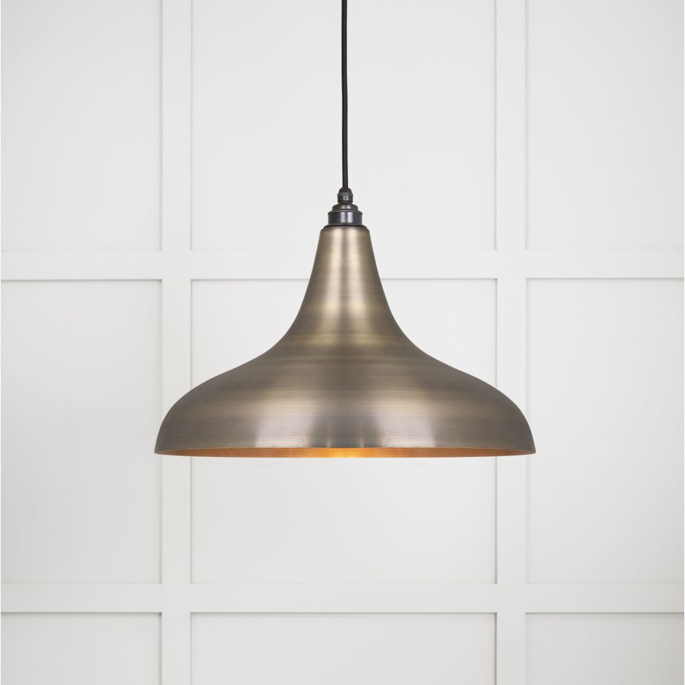 This is an image showing From The Anvil - Aged Brass Frankley Pendant available from T.H Wiggans Architectural Ironmongery in Kendal, quick delivery and discounted prices
