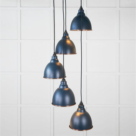 This is an image showing From The Anvil - Smooth Copper Brindley Cluster Pendant in Dusk available from T.H Wiggans Architectural Ironmongery in Kendal, quick delivery and discounted prices