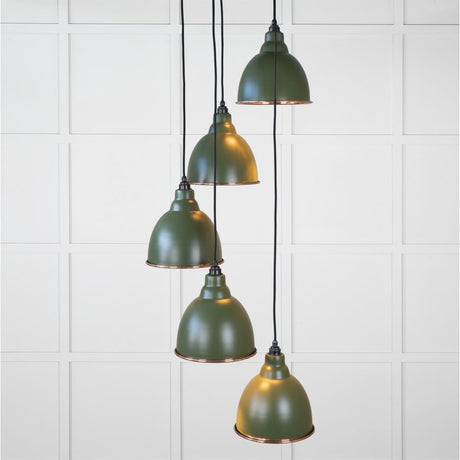 This is an image showing From The Anvil - Smooth Copper Brindley Cluster Pendant in Heath available from T.H Wiggans Architectural Ironmongery in Kendal, quick delivery and discounted prices