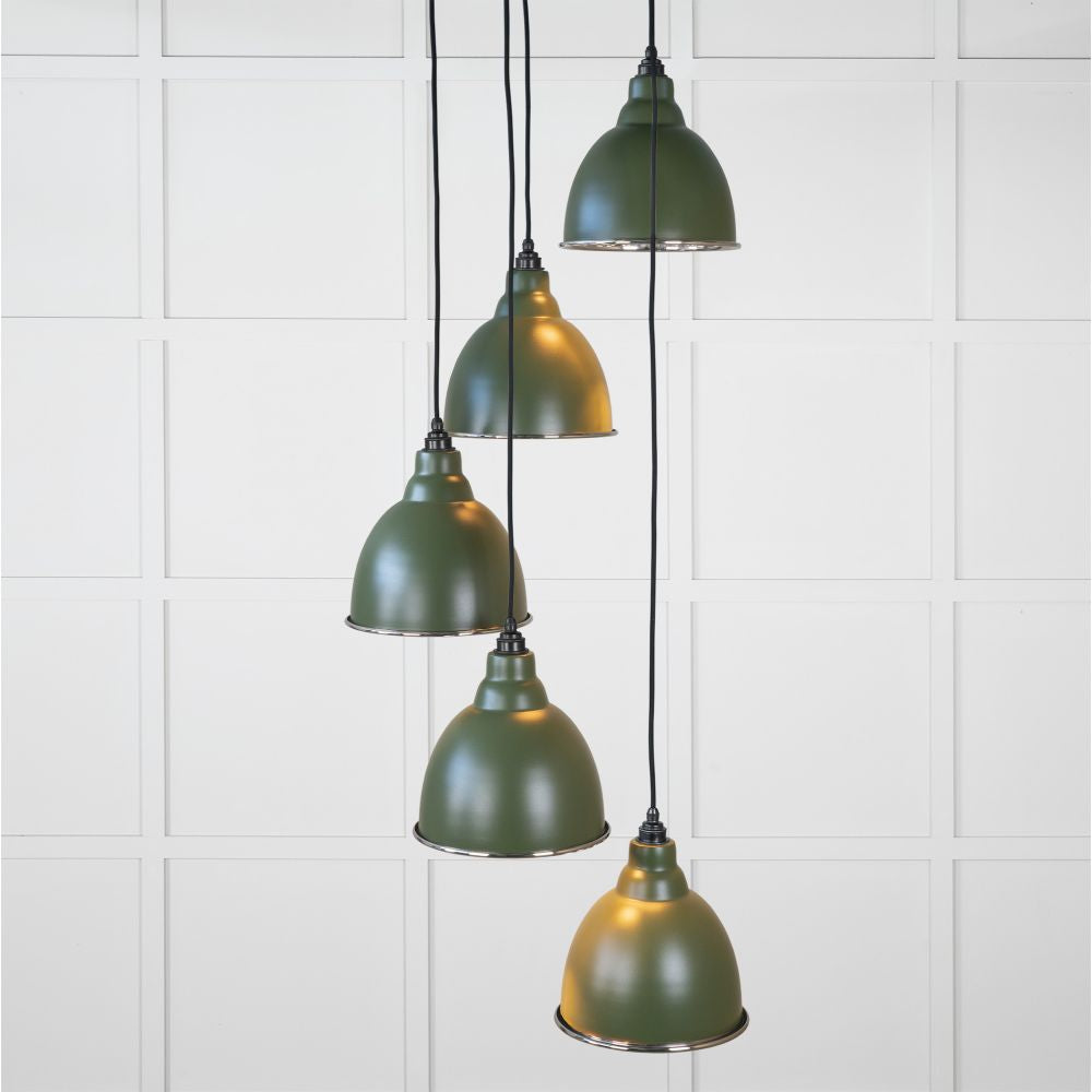 This is an image showing From The Anvil - Smooth Nickel Brindley Cluster Pendant in Heath available from T.H Wiggans Architectural Ironmongery in Kendal, quick delivery and discounted prices