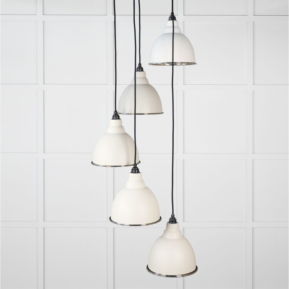 This is an image showing From The Anvil - Smooth Nickel Brindley Cluster Pendant in Teasel available from T.H Wiggans Architectural Ironmongery in Kendal, quick delivery and discounted prices
