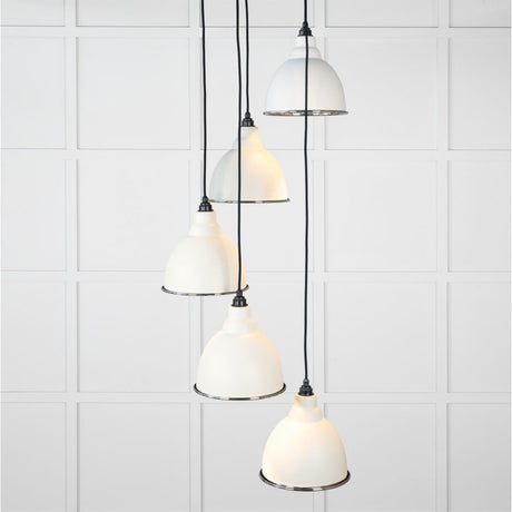 This is an image showing From The Anvil - Smooth Nickel Brindley Cluster Pendant in Teasel available from T.H Wiggans Architectural Ironmongery in Kendal, quick delivery and discounted prices