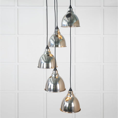 This is an image showing From The Anvil - Smooth Nickel Brindley Cluster Pendant available from T.H Wiggans Architectural Ironmongery in Kendal, quick delivery and discounted prices