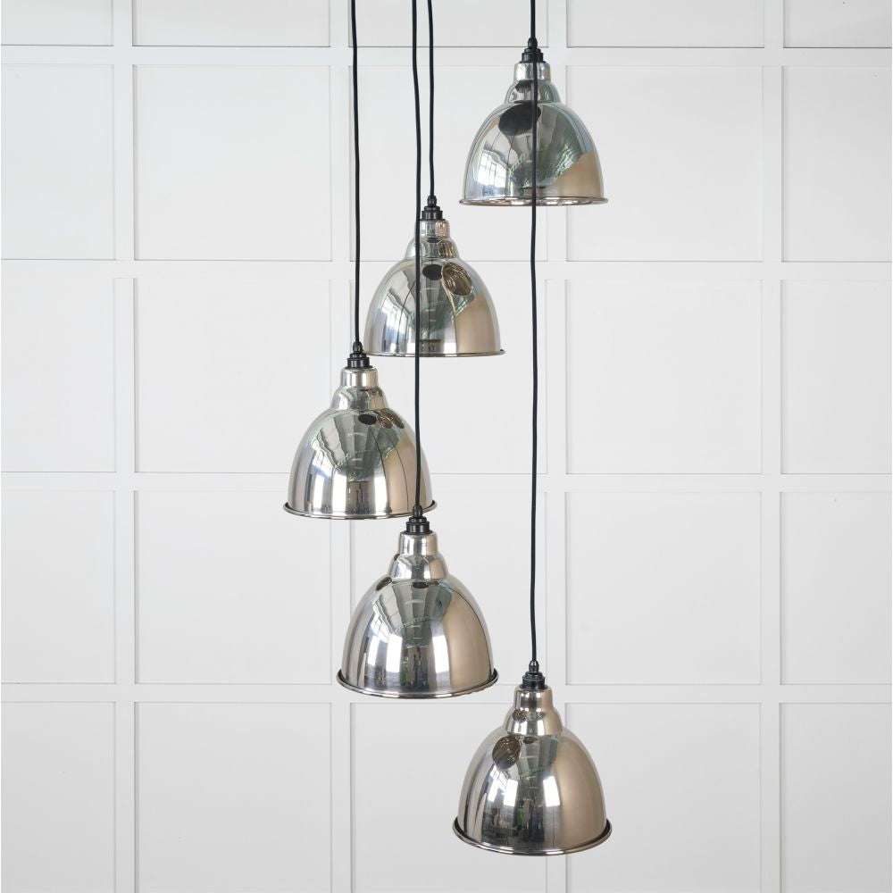 This is an image showing From The Anvil - Hammered Nickel Brindley Cluster Pendant available from T.H Wiggans Architectural Ironmongery in Kendal, quick delivery and discounted prices