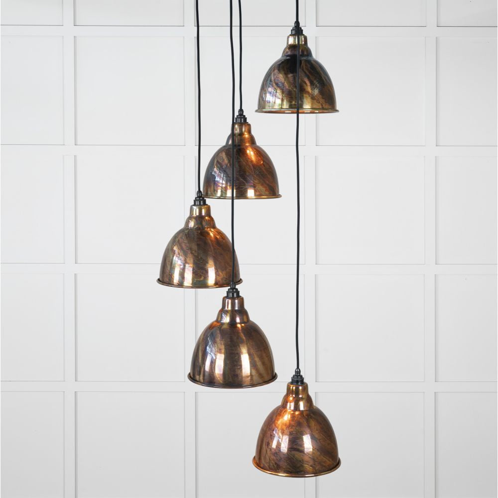 This is an image showing From The Anvil - Burnished Brindley Cluster Pendant available from T.H Wiggans Architectural Ironmongery in Kendal, quick delivery and discounted prices