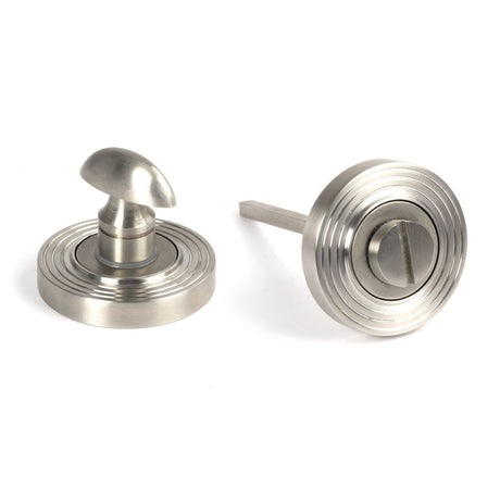 This is an image of From The Anvil - Satin Marine SS (316) Round Thumbturn Set (Beehive) available to order from T.H Wiggans Architectural Ironmongery in Kendal, quick delivery and discounted prices.