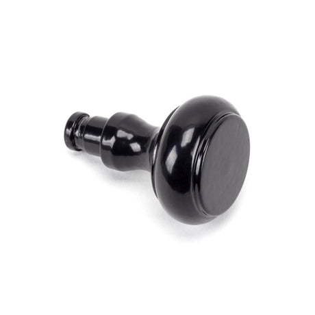 This is an image showing From The Anvil - Black Regency Curtain Finial (pair) available from T.H Wiggans Architectural Ironmongery in Kendal, quick delivery and discounted prices