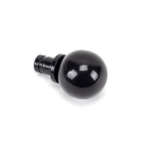 This is an image showing From The Anvil - Black Ball Curtain Finial (pair) available from T.H Wiggans Architectural Ironmongery in Kendal, quick delivery and discounted prices