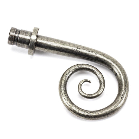 This is an image showing From The Anvil - Pewter Monkeytail Curtain Finial (pair) available from T.H Wiggans Architectural Ironmongery in Kendal, quick delivery and discounted prices