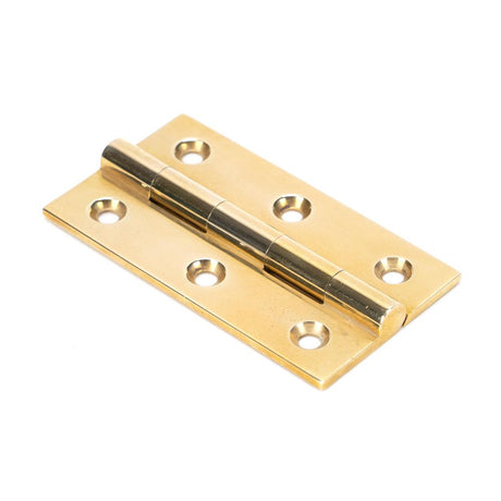 This is an image showing From The Anvil - Polished Brass 2.5" Butt Hinge (pair) available from T.H Wiggans Architectural Ironmongery in Kendal, quick delivery and discounted prices