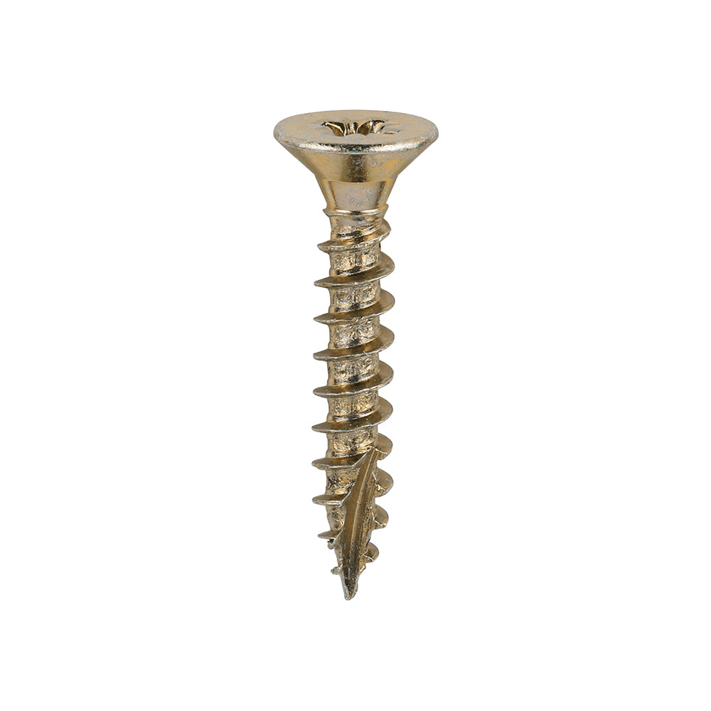 This is an image showing TIMCO Classic Multi-Purpose Screws - PZ - Double Countersunk - Yellow - 5.0 x 30 - 200 Pieces Box available from T.H Wiggans Ironmongery in Kendal, quick delivery at discounted prices.