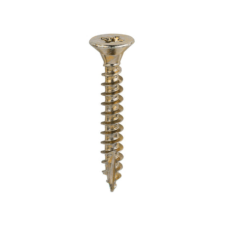 This is an image showing TIMCO Classic Multi-Purpose Screws - PZ - Double Countersunk - Yellow - 5.0 x 35 - 200 Pieces Box available from T.H Wiggans Ironmongery in Kendal, quick delivery at discounted prices.